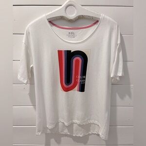 EDC by Esprit “Color Clash” Graphic Tee - Size Small